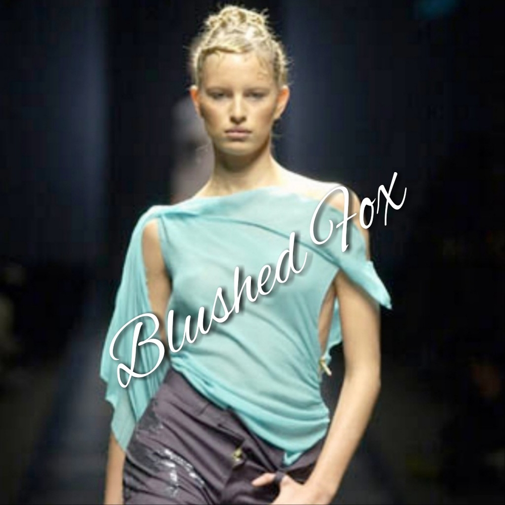 Vintage Chloe Horse Collection Top Silk Runway Blouse Stella McCartney Y2K
